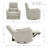 Upholstered swivel Power Recliner-1400322894