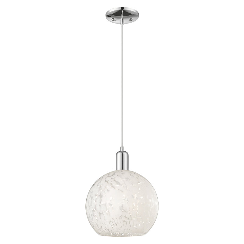 Arcadia - Mouchette - Mini-luminaire suspendu à cordon, Chrome poli, H 12,58 po x l 10 po x P 10 po