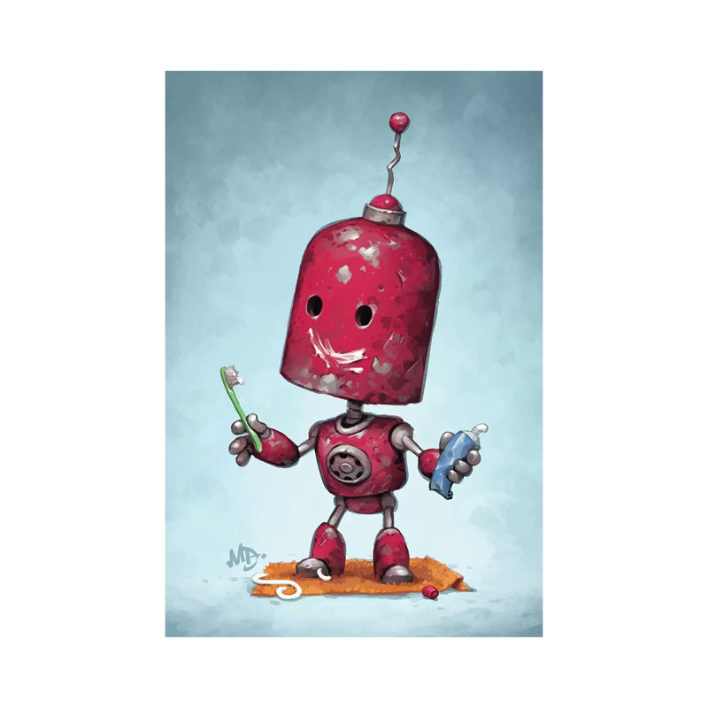 Brave Face by Matt Dixon - Print on Canvas, 101.6 cm H x 66.04 cm W x 1.91 cm D, Wrapped Canvas