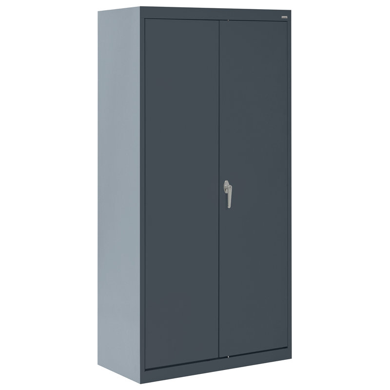 Classic Sandusky Lee Classic 36" L x 18" W x 72" H Steel Garage Storage Cabinet by Sandusky, Charcoal