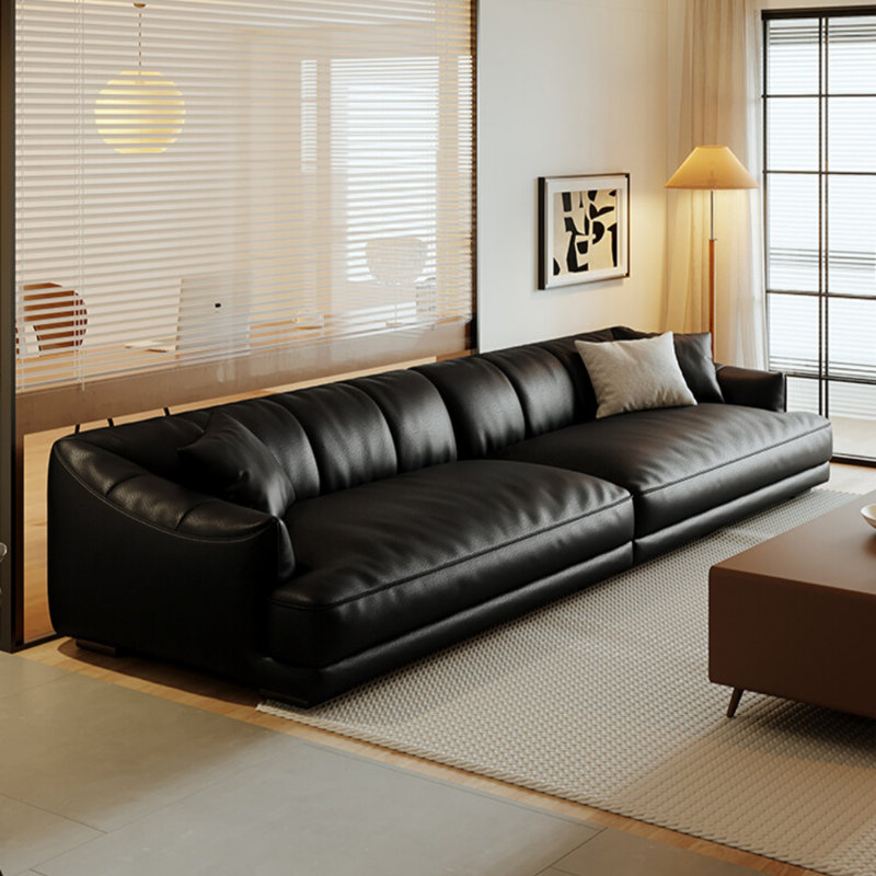 Mid-Century High-End Black Modern Sofa