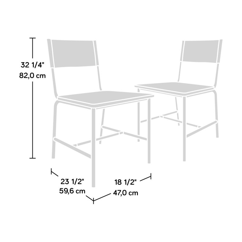Chaise de salle à manger (ensemble de 2), finition blanche