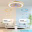 Ventilateur de plafond pour enfant 22 po avec lumière et télécommande Keiyona, RVB multicolore-462450789