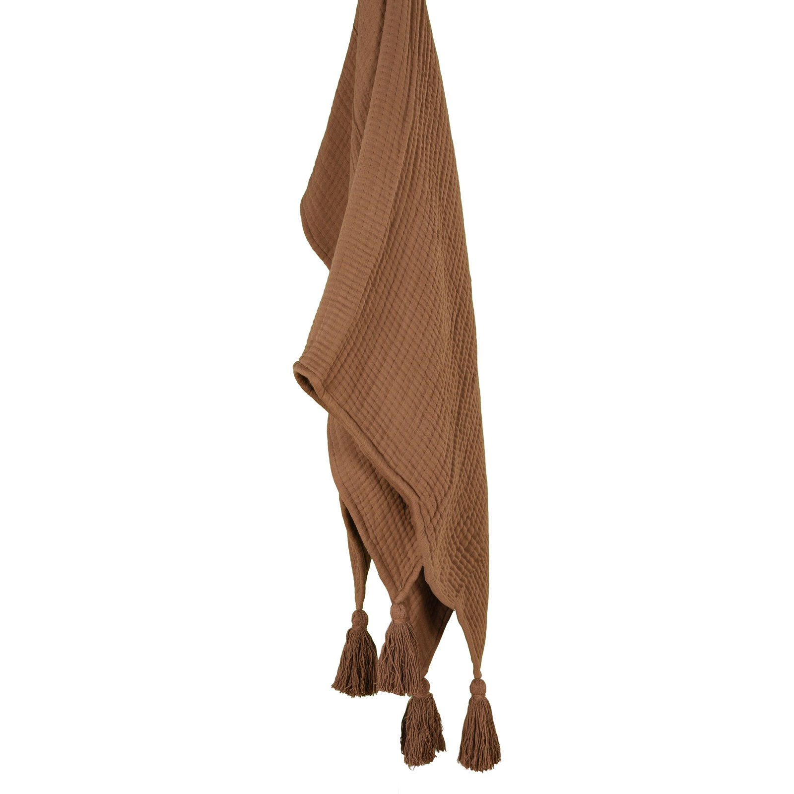 Cotton Throw Blanket, Mocha