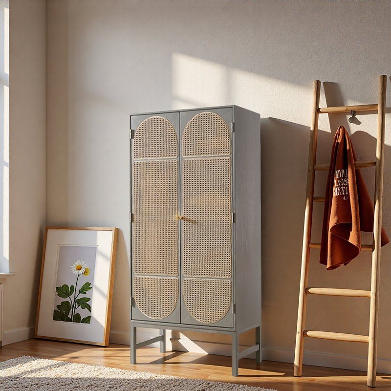 Armoire vintage en rotin