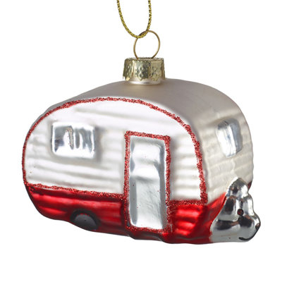 7cm Glass Holiday Shaped Ornament