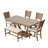 6-Piece Wood Half Round Dining Table Set Kitchen Table Set