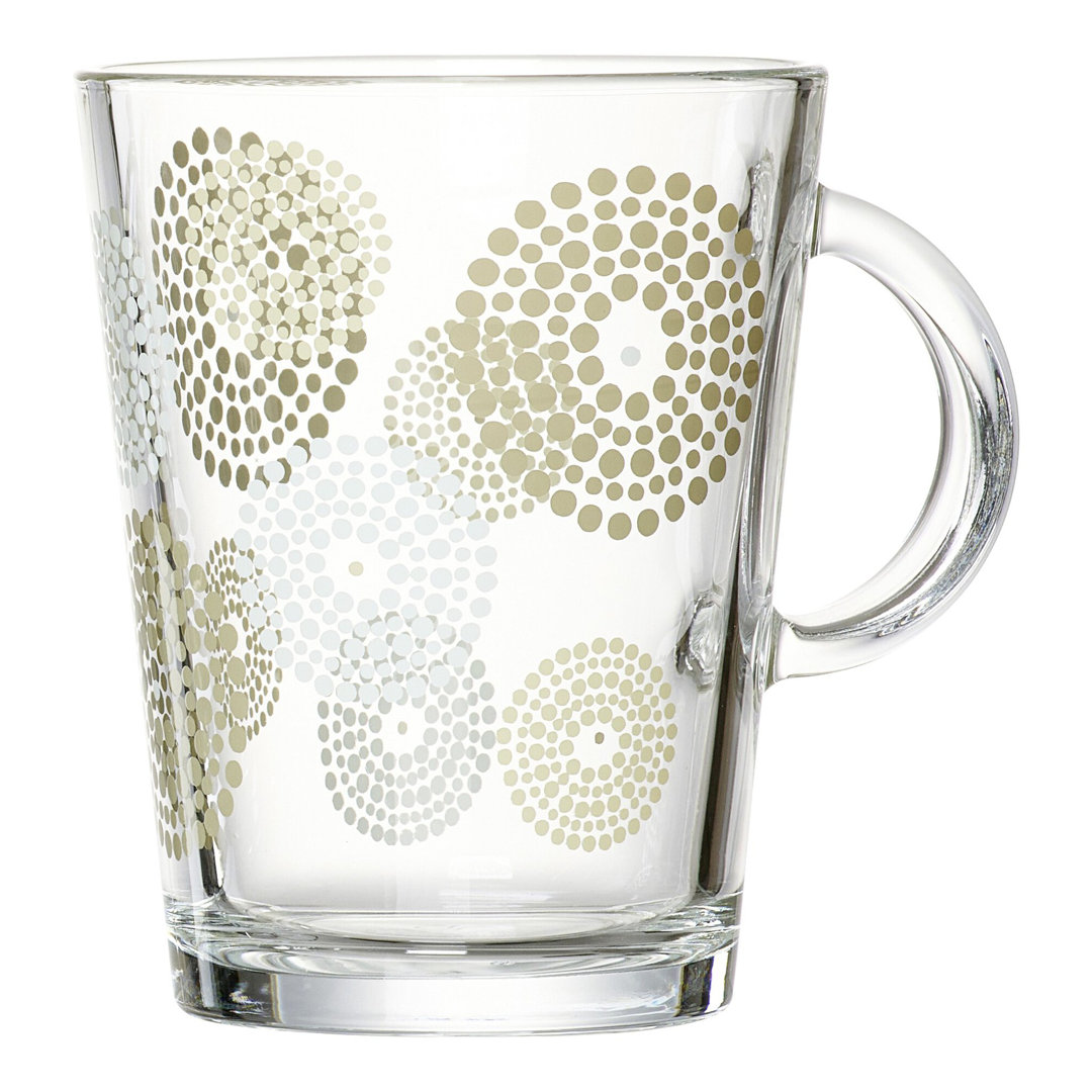 Glas-Becher 380 ml Taupe Spot