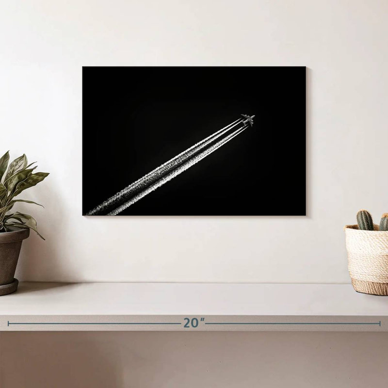Mait Plane Contrails, 8" H x 12" W