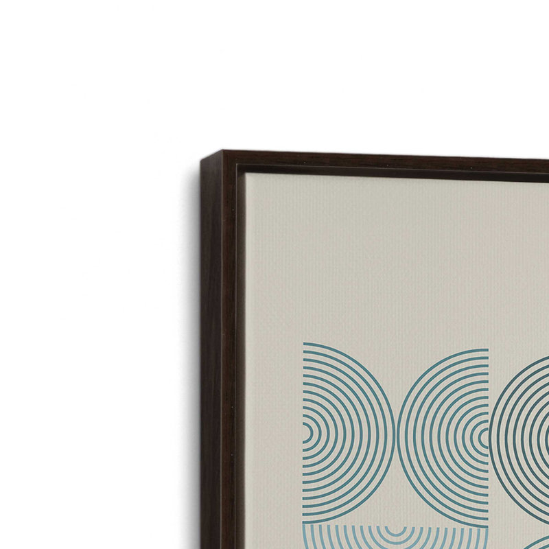 Bauhaus Blue Line Rhythm, H 13 po x l 19 po, Espresso