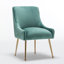 Chaise d'appoint en velours capitonné de 22 po Baudel-957097254