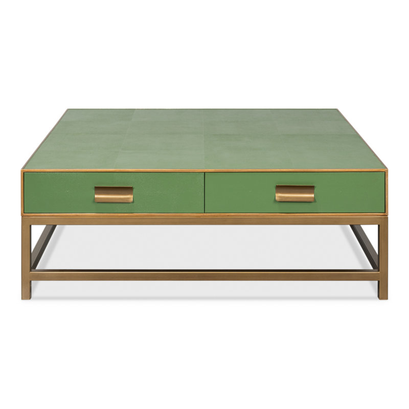 Shagreen Coffee Table, Green