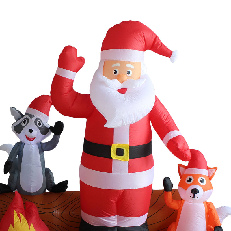 Santa and Forest Friends Inflatable