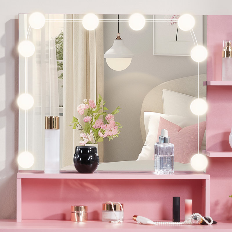 Coiffeuse rose
