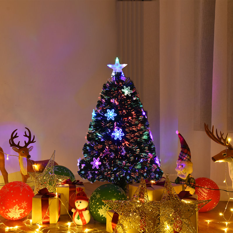 Arbre de Noël artificiel réaliste vert 36 "avec 36 lumières DEL et sommet de sapin illuminé H 36"