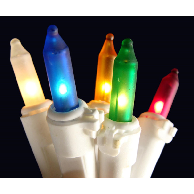 Ensemble de 50 mini lumières multicolores givrées 50 lumières