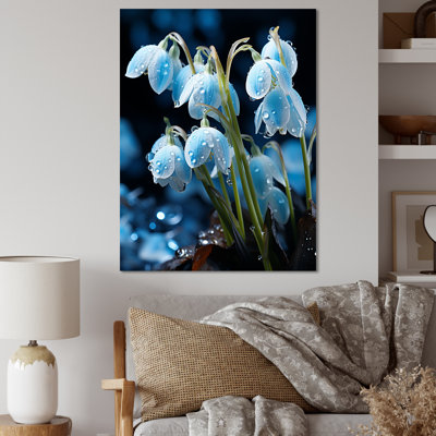 «Winter Snowdrop Flower», reproduction d'art sur toile