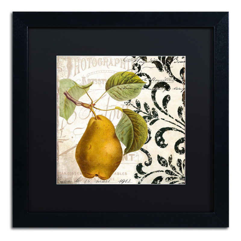 Jadaya «Les Fruits Jardin I», impression encadrée, H 16 po x l 16 po x P 0,5 po, Noir
