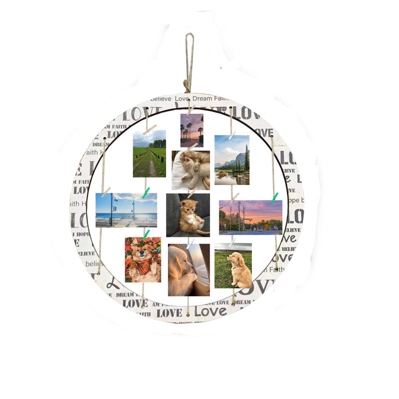 Rustic Wood Picture Frame with Mat