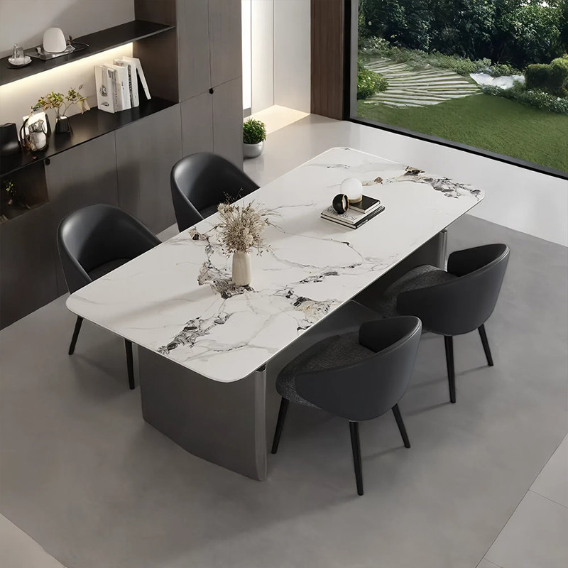 Ensemble de table de salle à manger et chaises en composite, H 29,52 po x L 55,11 po x l 31,49 po