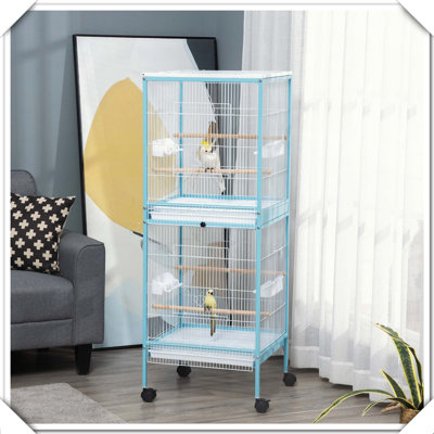 Large Bird Cage Aviary with Multi-Door Design for Small Birds
