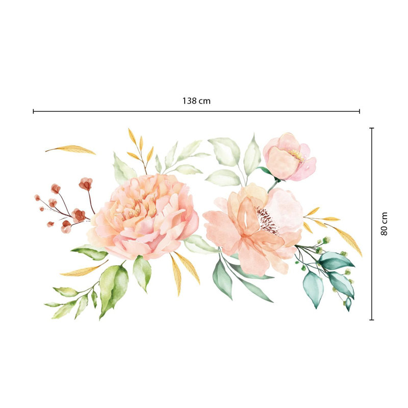 Adhésif décoratif fleurs surdimensionnées