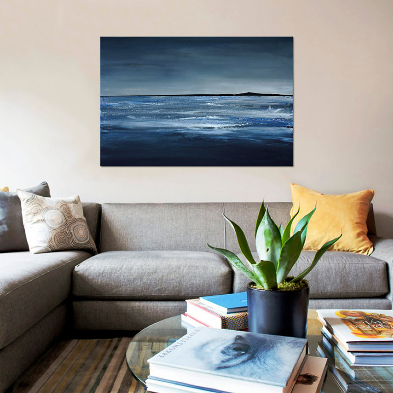 «Blue Horizon», reproduction sur toile tendue, H 40 po x l 60 po x P 1,5 po, Toile tendue