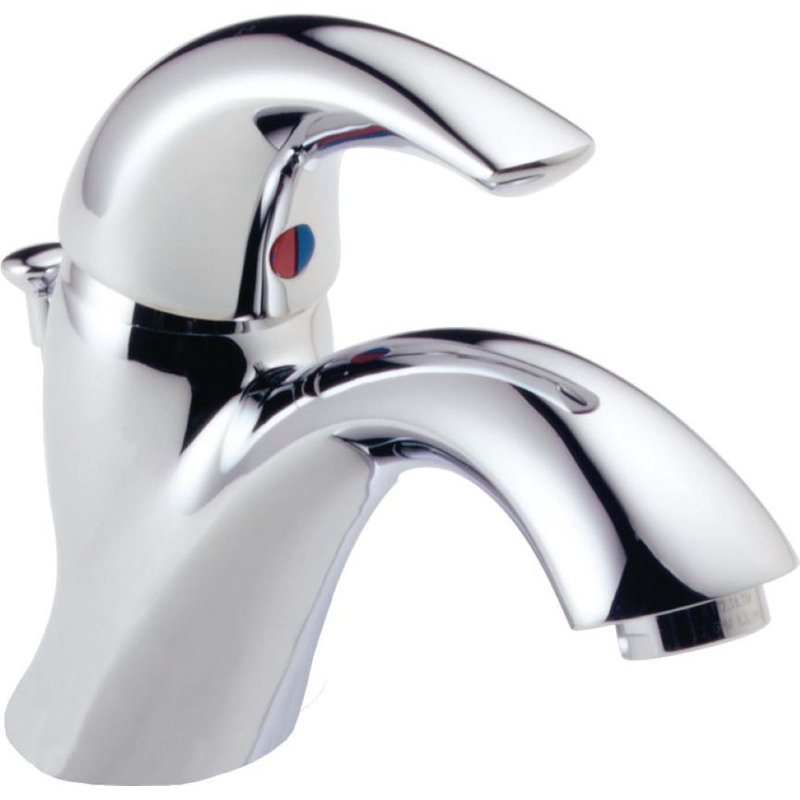 Robinet de salle de bain monotrou Classic avec ensemble de drain, robinet de lavabo de salle de bain à poignée simple