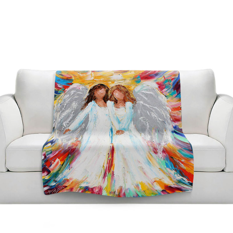 Couverture sherpa doux anges, l 51 po x L 60 po