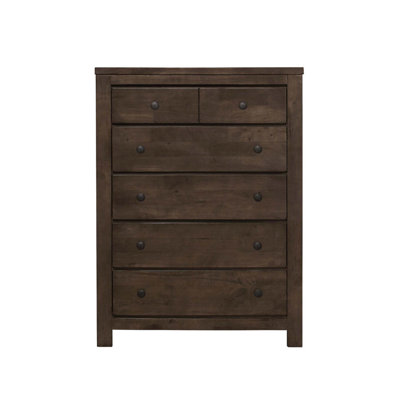 Stylish Brown 5-Drawer Chest with Spacious Storage, Perfect for Organizing and Enhancing Your Bedroom Decor.