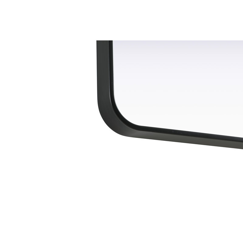 Erath Contour Metal Mirror, 30" x 22", Black
