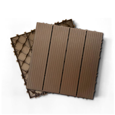 Ensemble de tuiles de terrasse en plastique composite de 35 pièces, les terrasses en composite résistent à la rouille, à l'eau, aux intempéries, à l'intérieur et à l'extérieur, faciles à bricoler et à entretenir, idéales pour les patios, les b