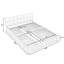Lit Queen capitonné gris foncé avec rangement et tête de lit confortable - Style moderne - Tiroirs - Tissu doux