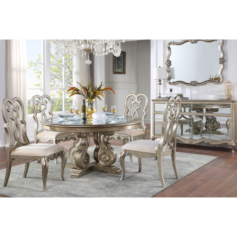 2 chaises avec champagne antique - recouvert de velours, beauté rétro, rallonge réglable de 16 po, siège rembourré confortable avec deux chaises, attrait, confort extensible