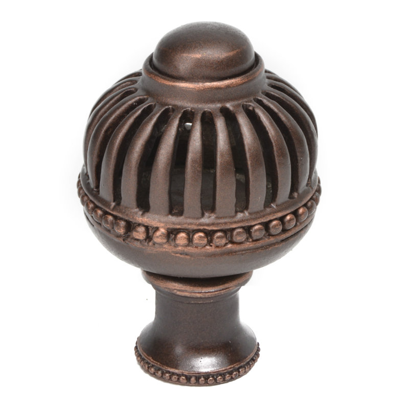 Cricket Cage large round knob with flared footin Soft Gold, Oil Rubbed Bronze