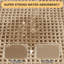 Très grand tapis de bain gaufré, tapis de bain moderne tissé Boho antidérapant, tapis de bain en tricot lavables à la machine avec bordure, 5 pi x 2 pi, beige