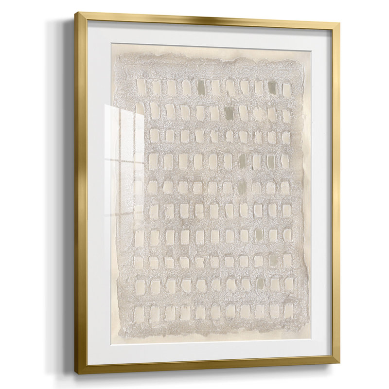 Pearl Punch Card II, Blanc, Papier avec cadre doré