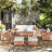 7 - Person Outdoor Wicker Seating Group With Swivel Chairs And Cushions