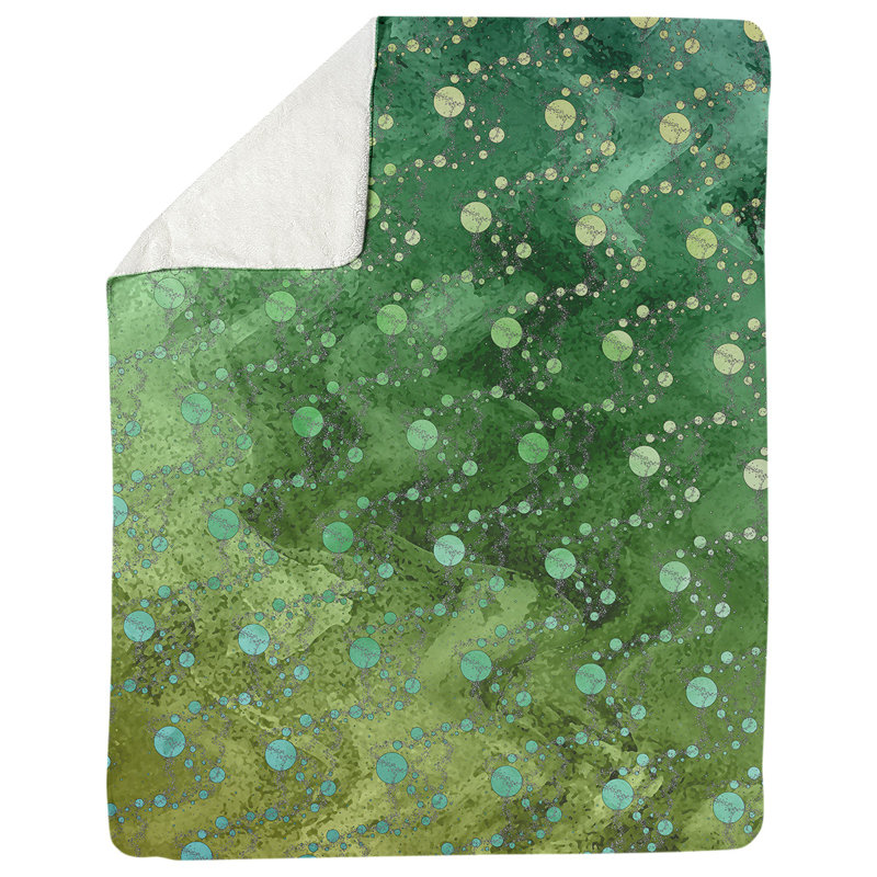 Couverture à étoiles Katelyn Elizabeth, l 52,5 po x L 62,5 po, Jaune / vert