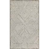 Pinnacle Hand-Tufted Wool Area Rug Geometric Stripe