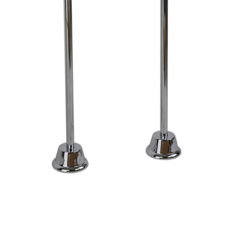Fourniture de bain droite 24 "en laiton, Chrome poli