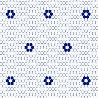 Carreau de mosaïque en porcelaine nid d'abeille pour mur et plancher 1 po x 0,91 po Metro