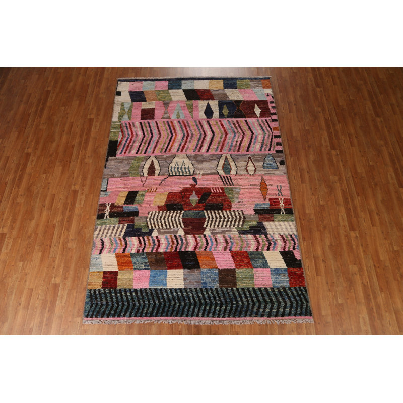 One-of-a-Kind 6'8" X 9'11" New Age Wool Area Rug in