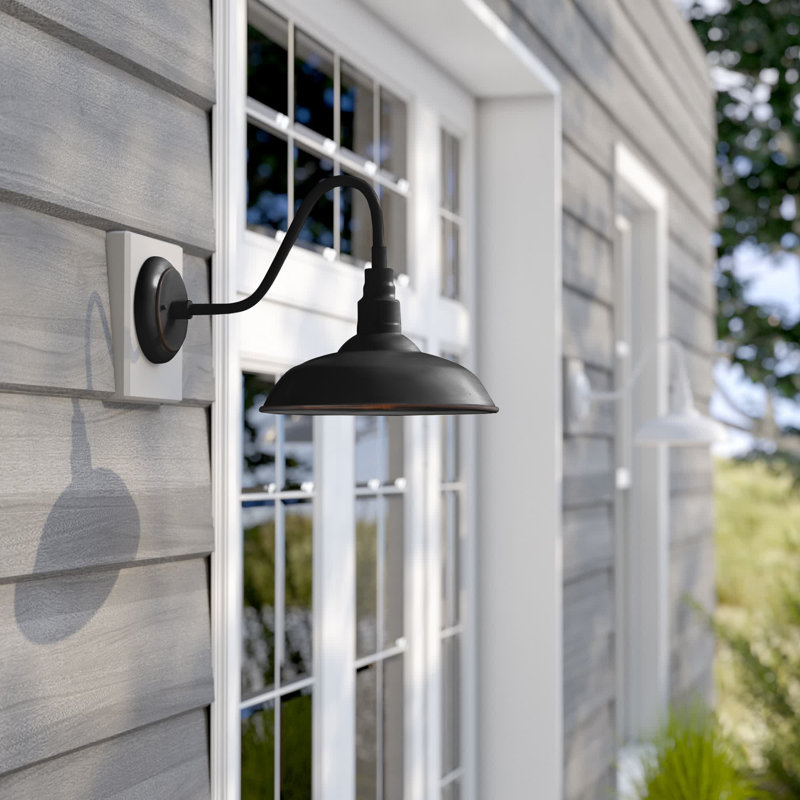 Luminaire de grange d'extérieur 15 po Ellesef, Bronze huilé