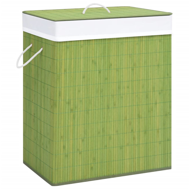 Collapsible Laundry Basket Laundry Bin Dirty Clothes Hamper Bamboo, Medium (24.6" H x 20.5" W x 12.6" D), Black