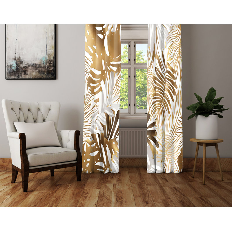 Paire de rideaux semi-transparents Filenn, L 40 po x L 82 po
