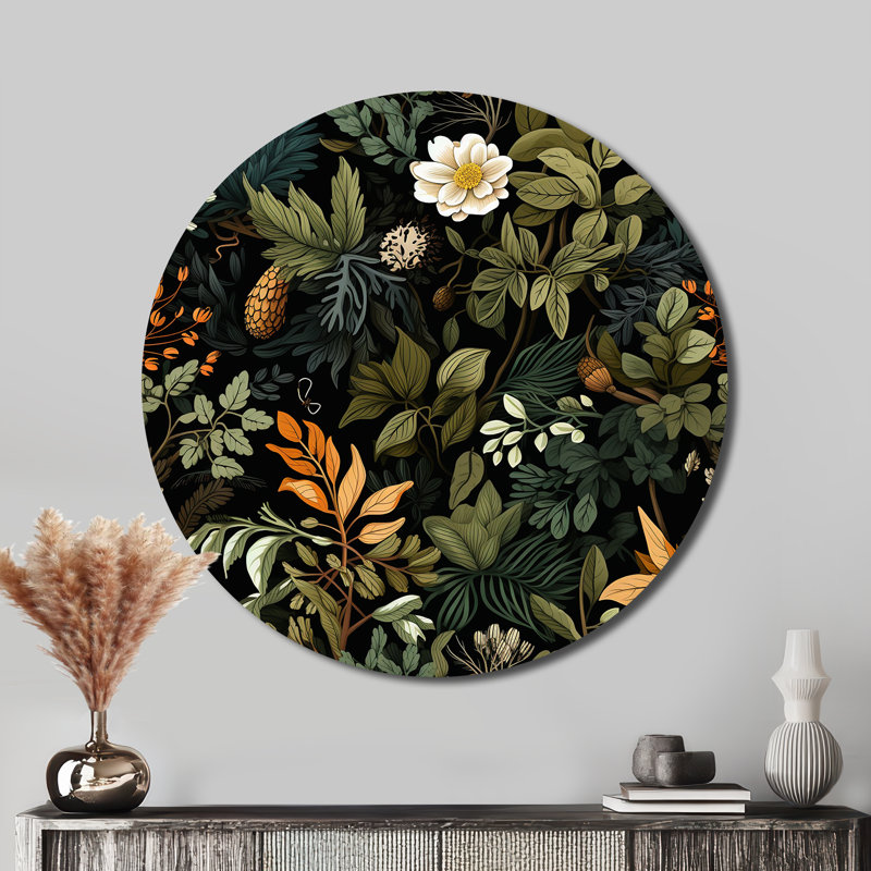 Helzer - Art floral rond en métal, H 16 po x l 16 po