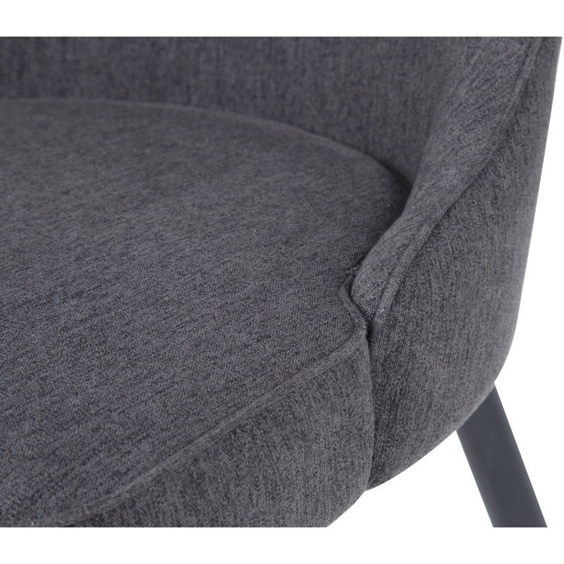 Ensemble de 2 chaises d'appoint en tissu gris foncé Burt