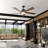 Darvis 60 in. Black Indoor Outdoor Rod Mount Contemporary Ceiling Fan with Dimmable Integrated LED Light Kit and Remote Control Included, 6 Speeds, Energy Efficient DC Motor-1773755614-1773755587