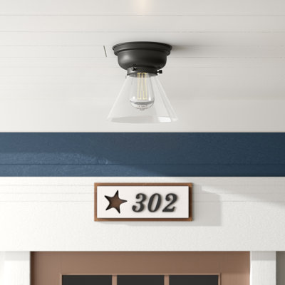 Aditi Cone 1 Light 8" Flush Mount